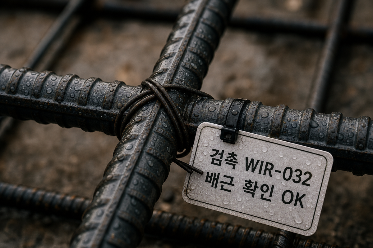 검측 태그 한 장 한 장이 결국 감리보고서 표의 한 줄이 된다